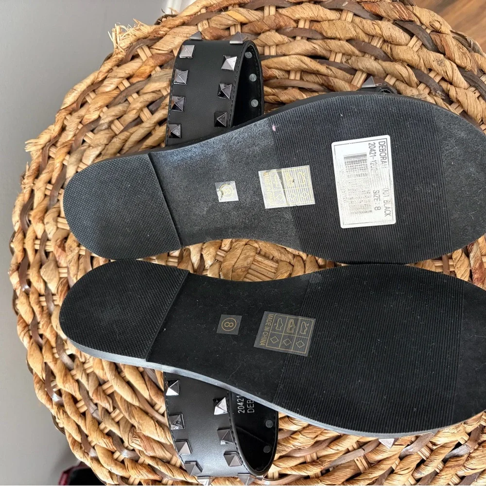 ShuShop Studded Black Slide Sandals 
Size 8
Like new 
Smoke free home - Picture 4 of 4